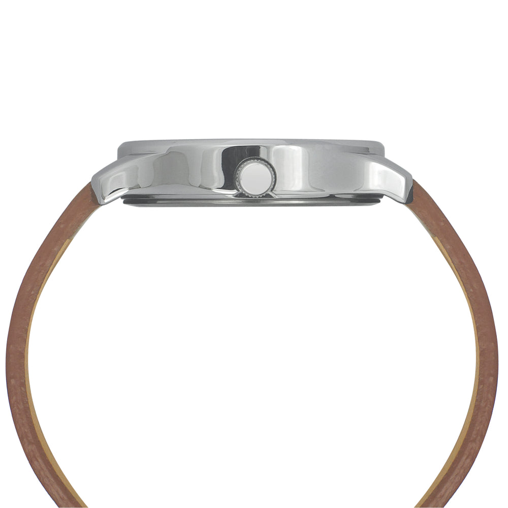 Helix By Timex Green Round Analog Leather Watch Men -TW043HG12