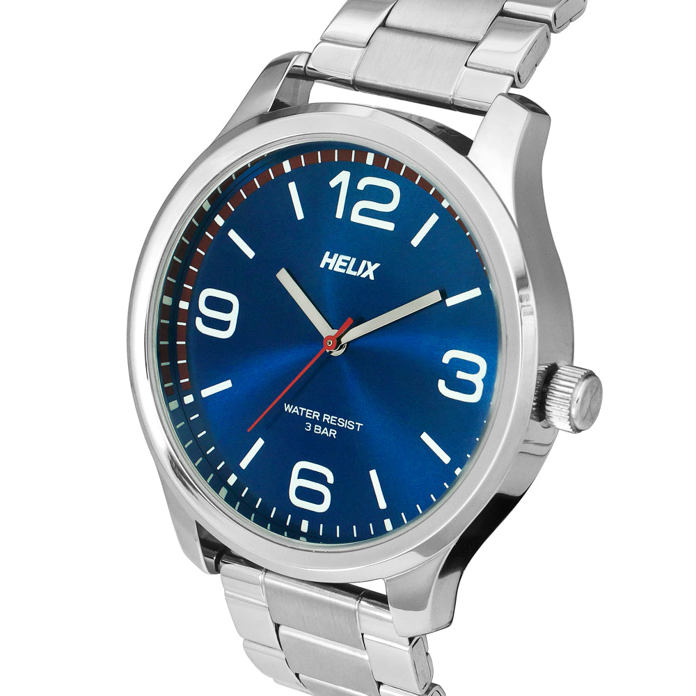 Helix By Timex Black Round Analog Stainless Steel Watch Men -TW043HG16