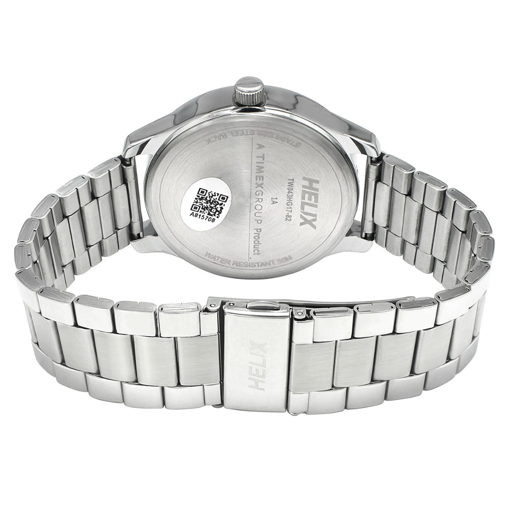 Helix By Timex Blue Round Analog Stainless Steel Watch Men -TW043HG17