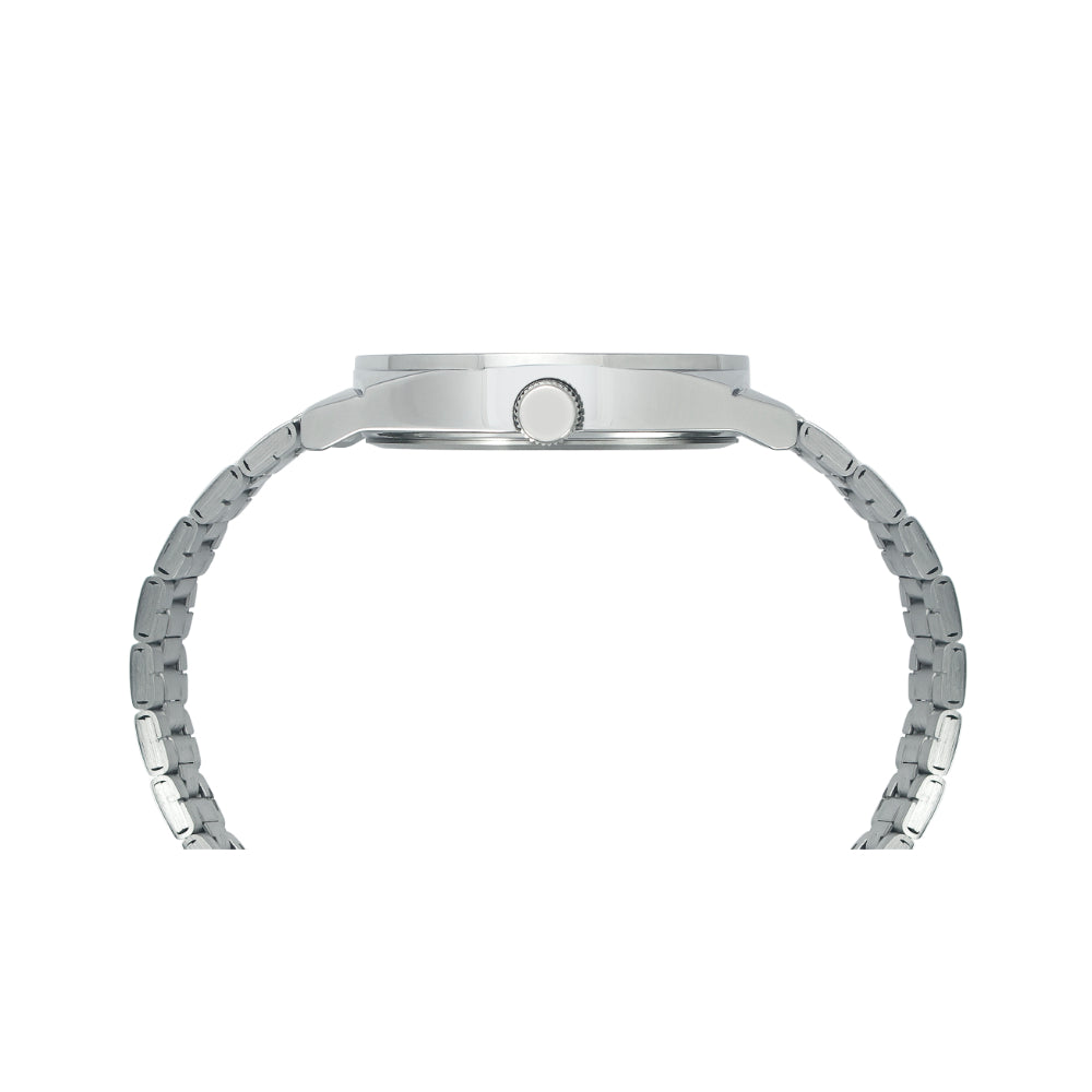 Helix By Timex Silver Round Analog Stainless Steel Watch Men -TW044HG03