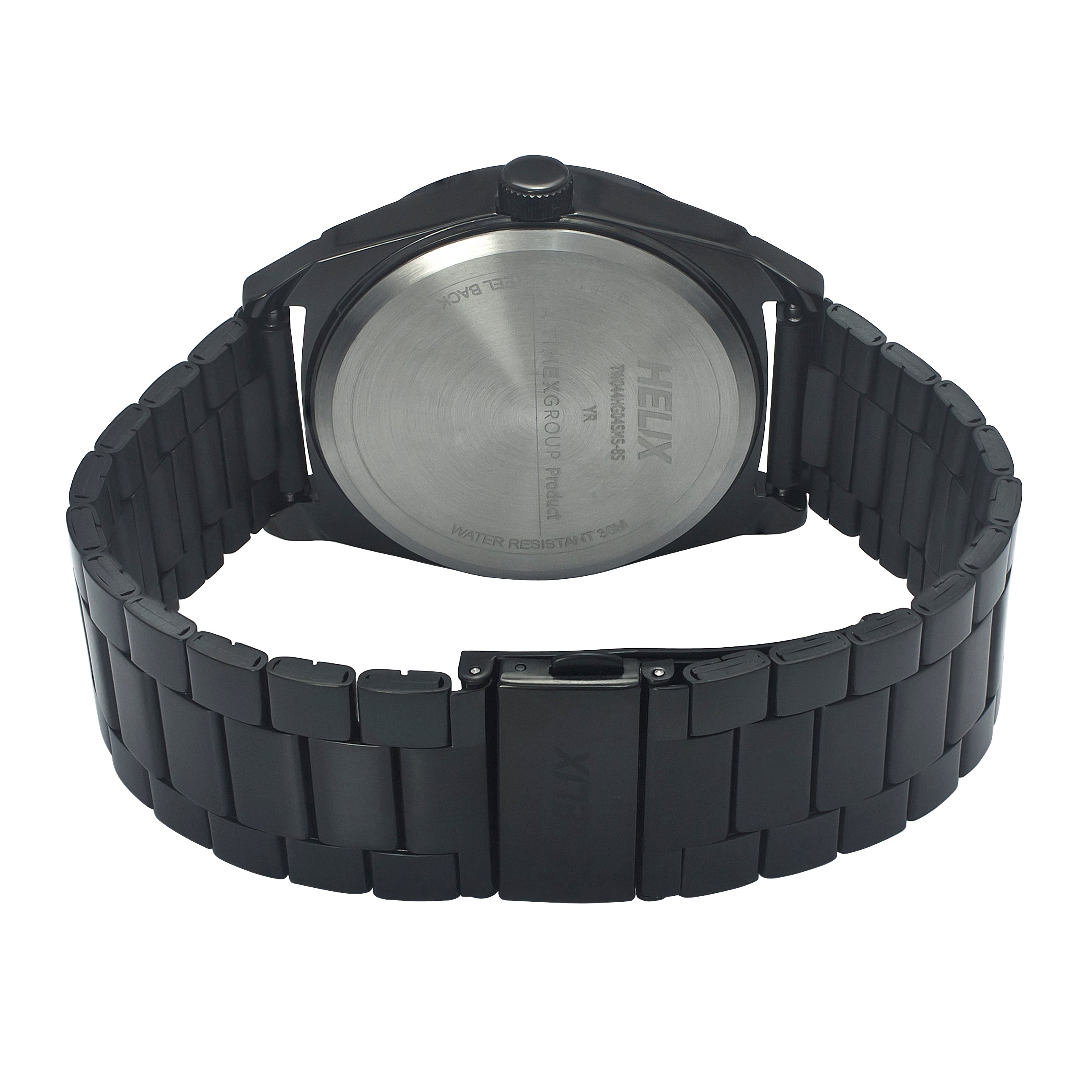 Helix By Timex Grey Round Analog Stainless Steel Watch Men -TW044HG04