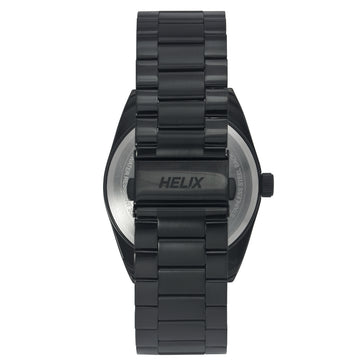 Helix By Timex Black Round Analog Stainless Steel Watch Men -TW044HG06