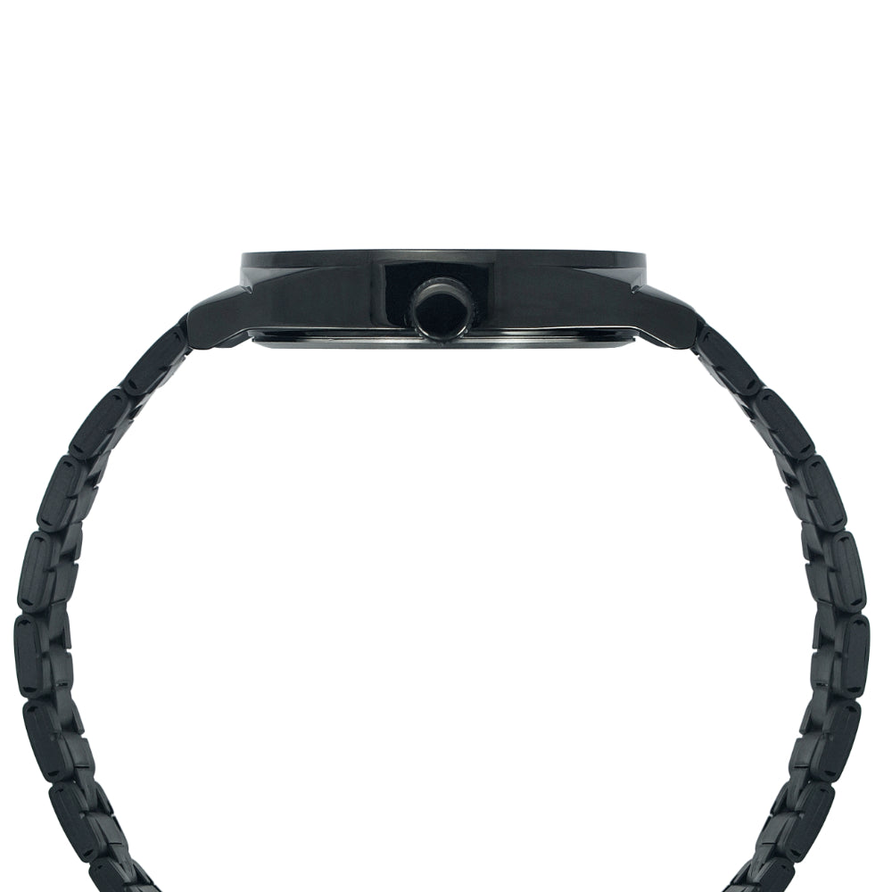 Helix By Timex Black Round Analog Stainless Steel Watch Men -TW044HG06