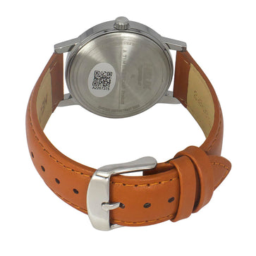 Helix By Timex Black Round Analog Leather Watch Men -TW047HG00