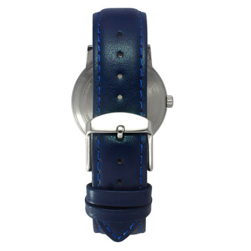 Helix By Timex Blue Round Analog Leather Watch Men -TW047HG01