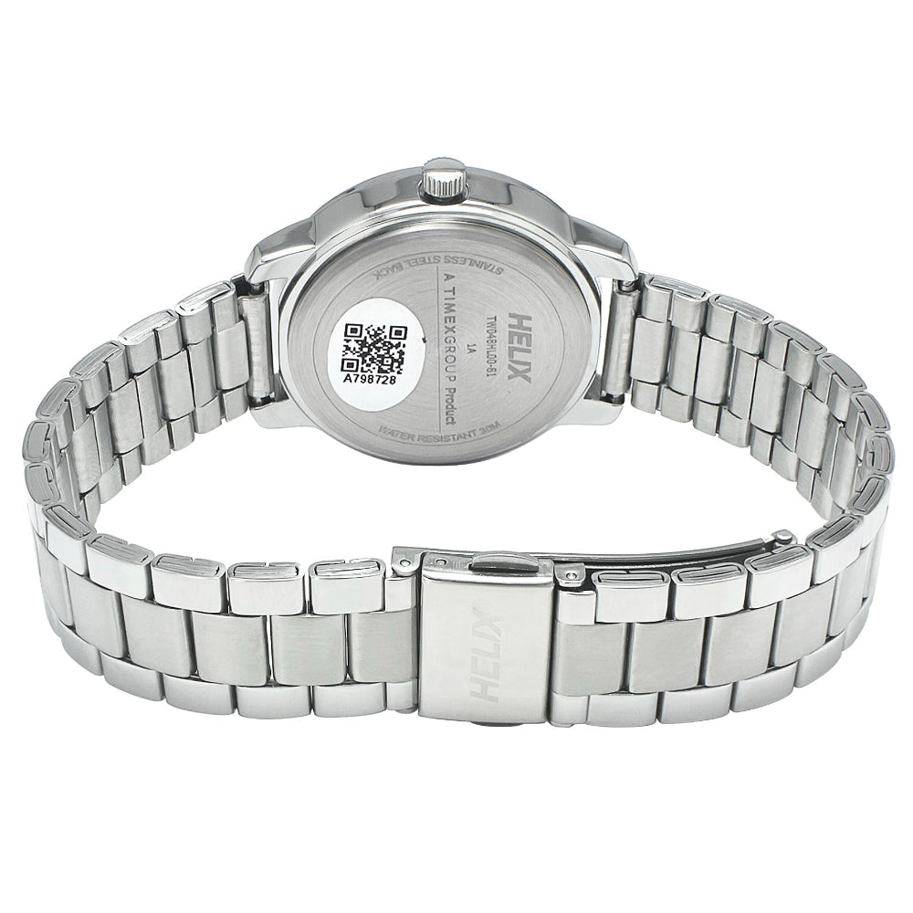 Helix By Timex Black Round Analog Brass Watch Women -TW048HL00