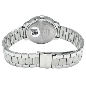 Helix By Timex Silver Round Analog Brass Watch Women -TW048HL05