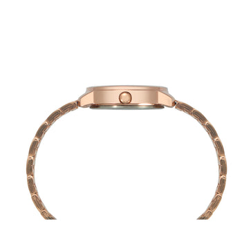 Helix By Timex Rose Gold Round Analog Brass Watch Women -TW048HL07