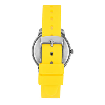 Helix By Timex Silver Round Analog Silicone Watch Women -TW048HL13