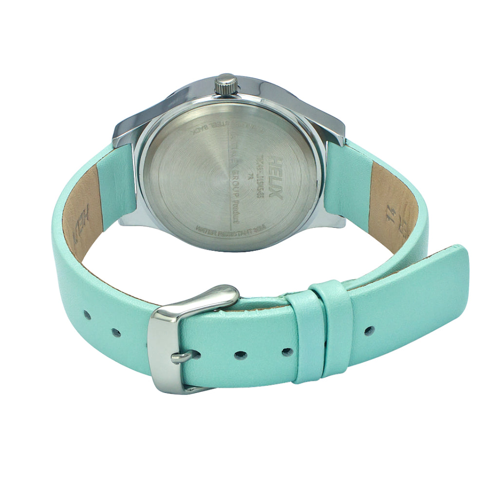 Helix By Timex Mint Round Analog Leather Watch Women -TW049HL01