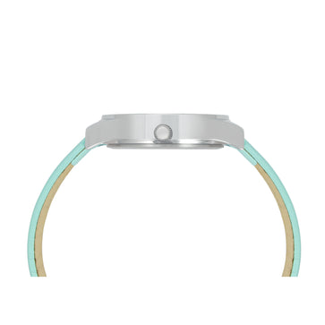 Helix By Timex Mint Round Analog Leather Watch Women -TW049HL01