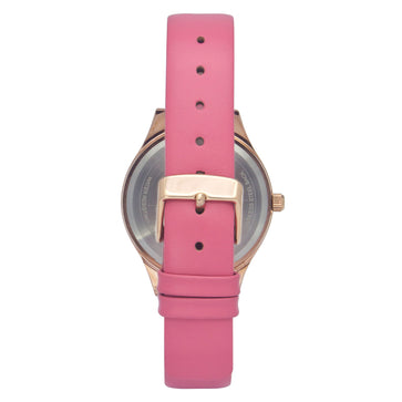 Helix By Timex Pink Round Analog Leather Watch Women -TW049HL02