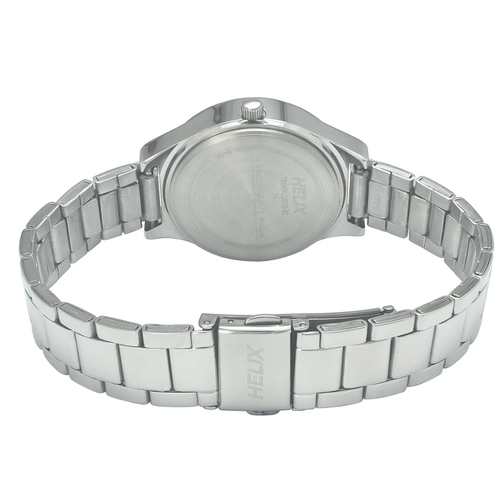 Helix By Timex Grey Round Analog Stainless Steel Watch Women -TW049HL03