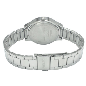 Helix By Timex Silver Round Analog Stainless Steel Watch Women -TW049HL04