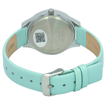 Helix By Timex Green Round Analog Leather Watch Women -TW049HL05