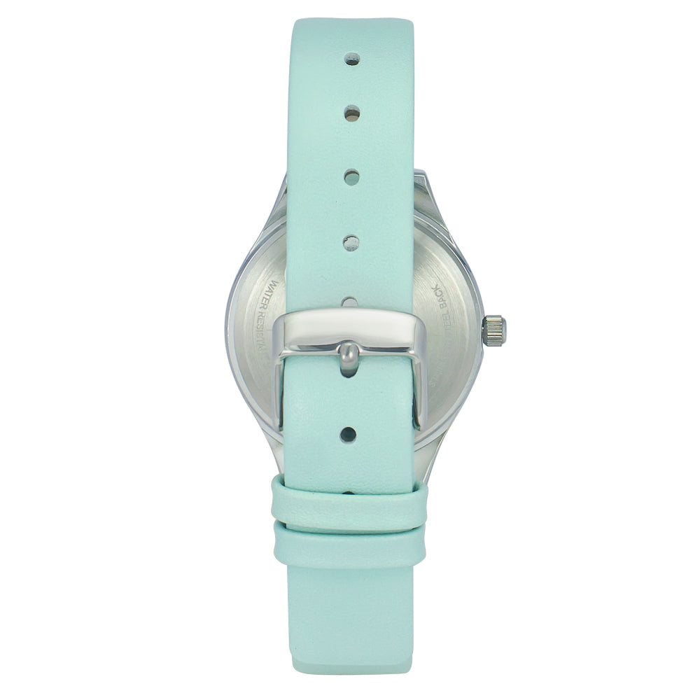 Helix By Timex Green Round Analog Leather Watch Women -TW049HL05