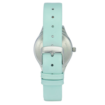 Helix By Timex Green Round Analog Leather Watch Women -TW049HL05