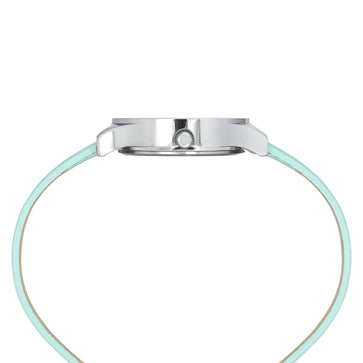 Helix By Timex Green Round Analog Leather Watch Women -TW049HL05
