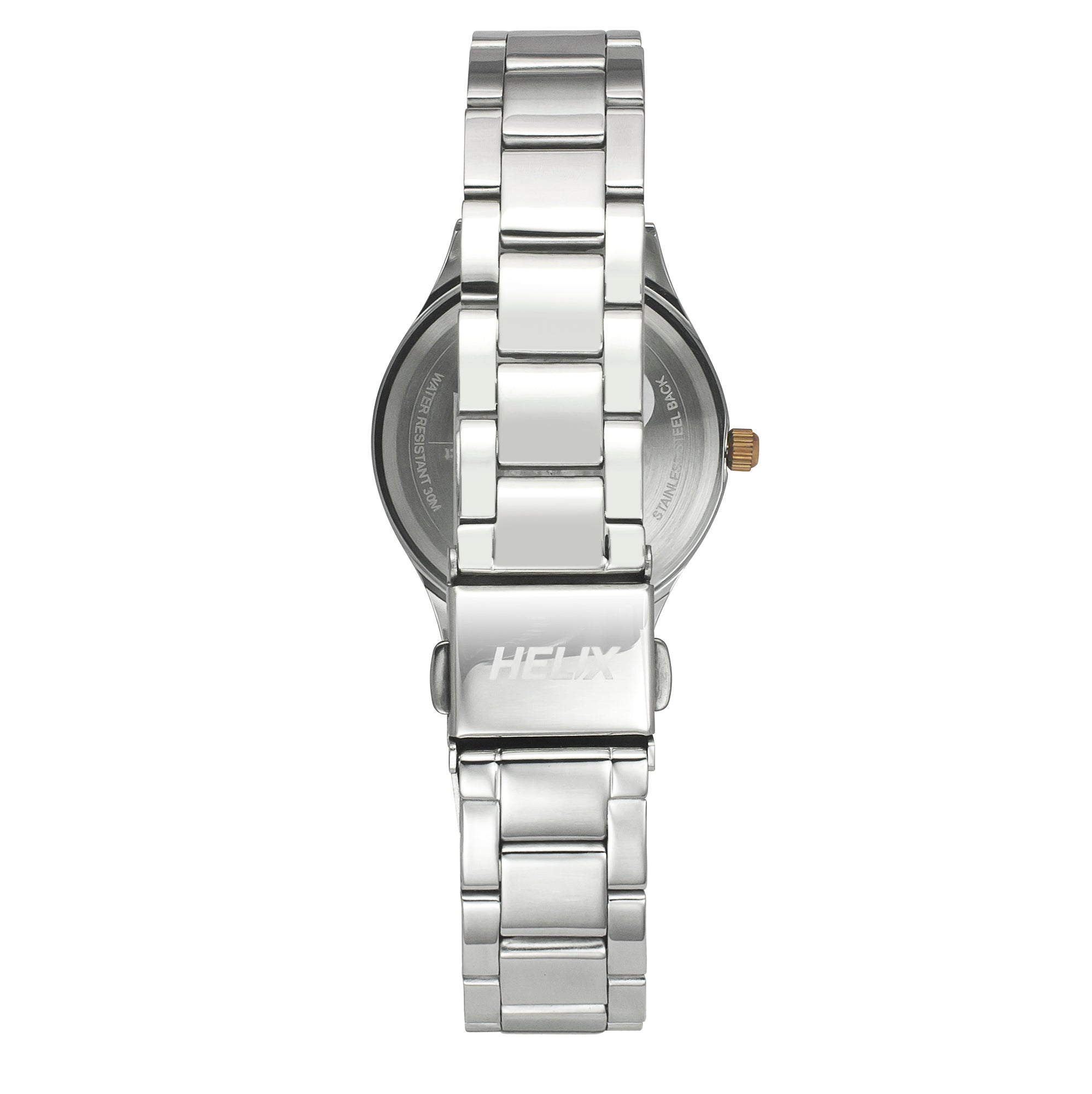 Helix By Timex Multi Color Round Analog Stainless Steel Watch Women -TW049HL10