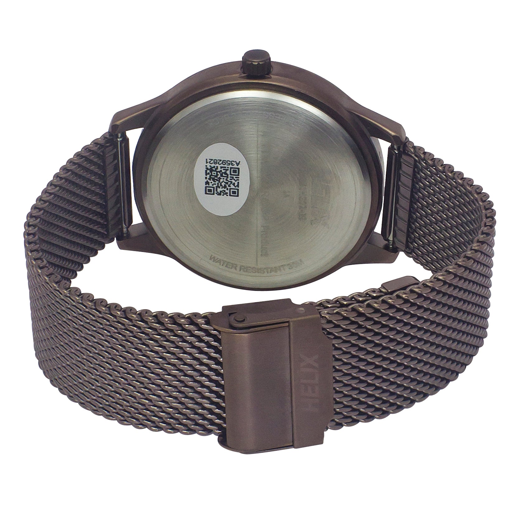 Helix By Timex Brown Round Analog Stainless Steel Watch Men -TW051HG02