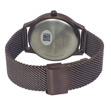 Helix By Timex Brown Round Analog Stainless Steel Watch Men -TW051HG02