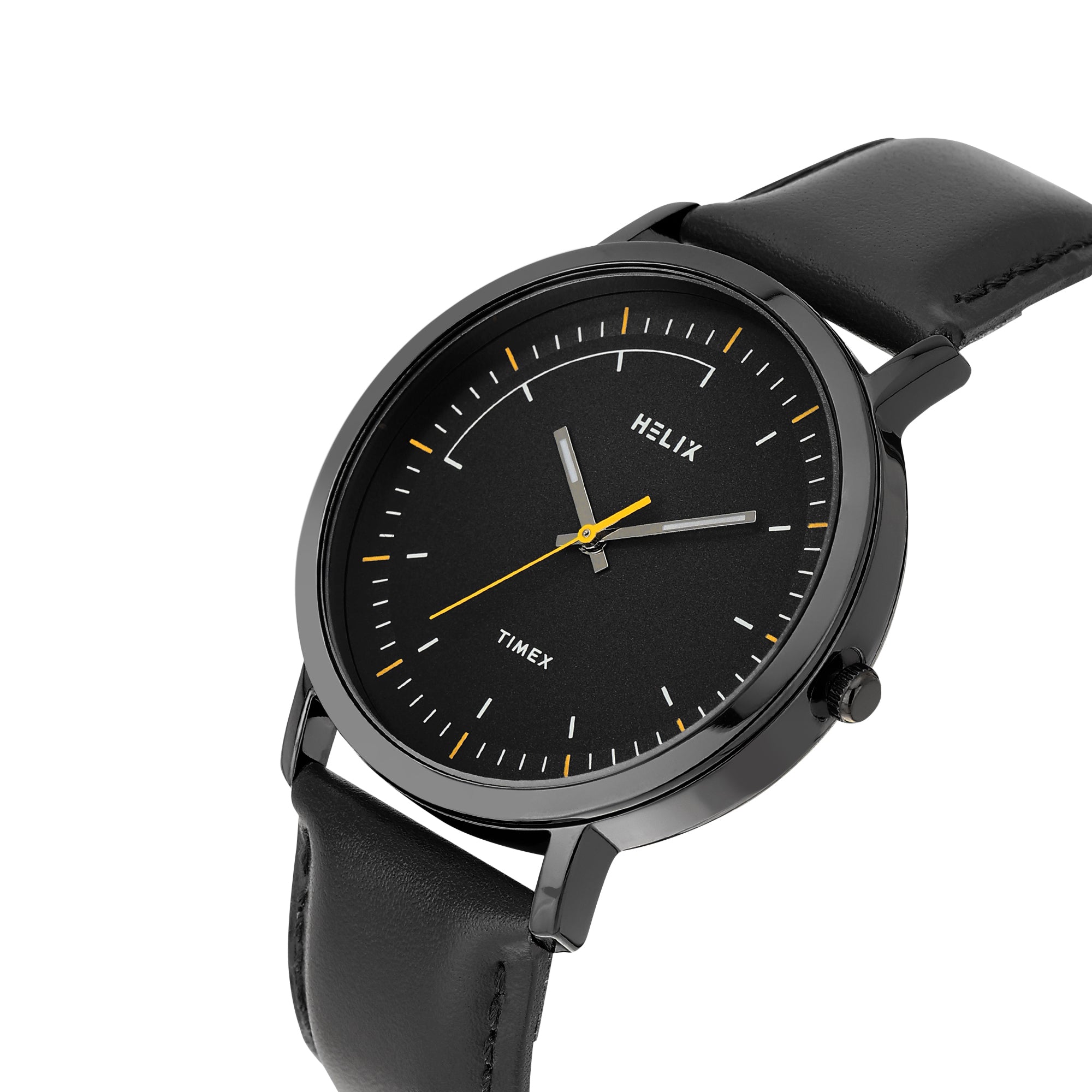 Helix By Timex Round 42mm Black Dial Analog Men Watch - TW053HG13T