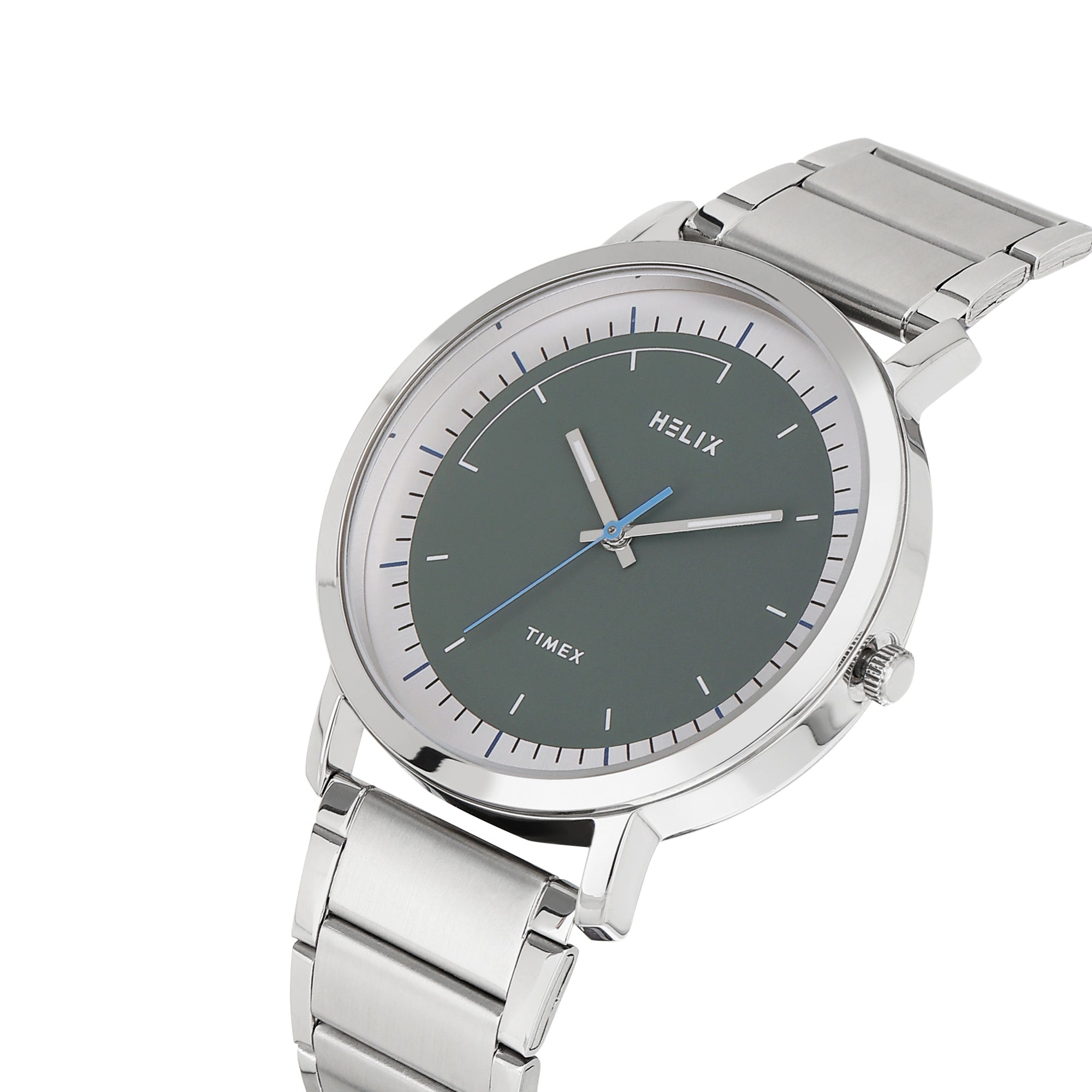 Helix By Timex Round 42mm Grey Dial Analog Men Watch - TW053HG15T
