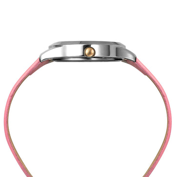 Helix By Timex Pink Round Analog Leather Watch Women -TW053HL04