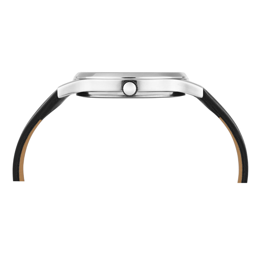 Helix By Timex White Round Analog Leather Watch Men -TW054HG00