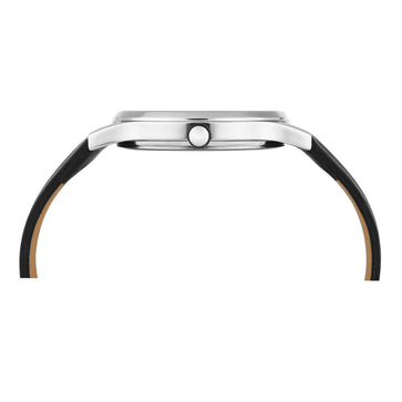 Helix By Timex White Round Analog Leather Watch Men -TW054HG00