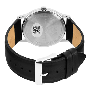 Helix By Timex White Round Analog Leather Watch Men -TW054HG00