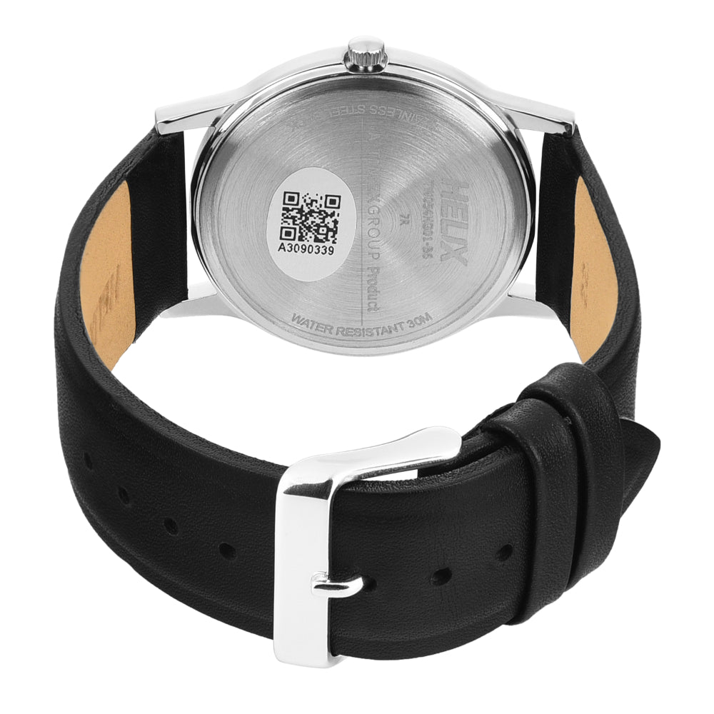 Helix By Timex Green Round Analog Leather Watch Men -TW054HG01