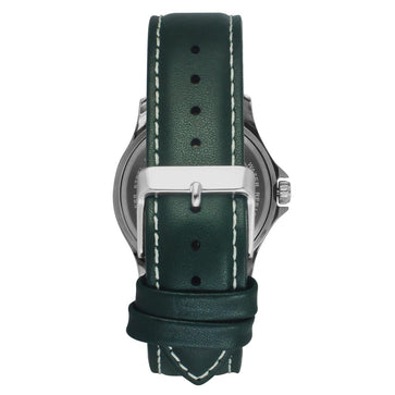 Helix By Timex Green Round Analog Leather Watch Men -TW055HG02
