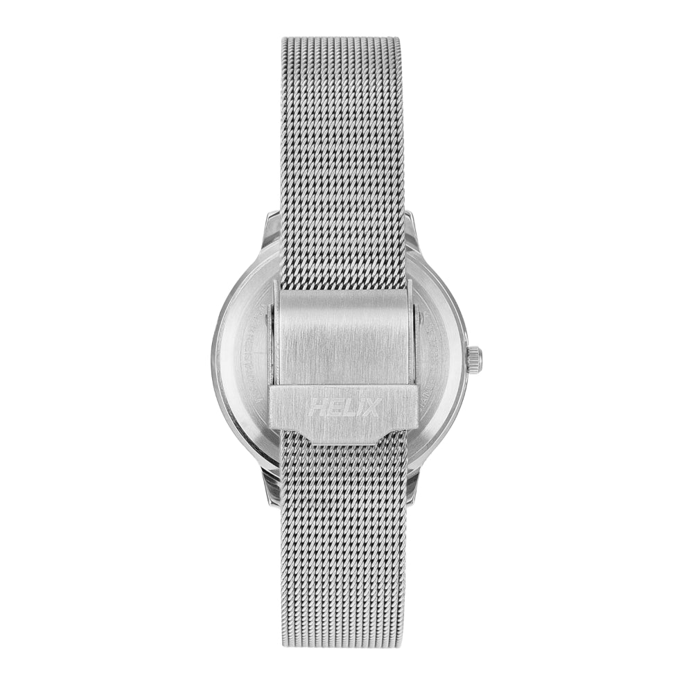 Helix By Timex Blue Round Analog Stainless Steel Watch Women -TW055HL02