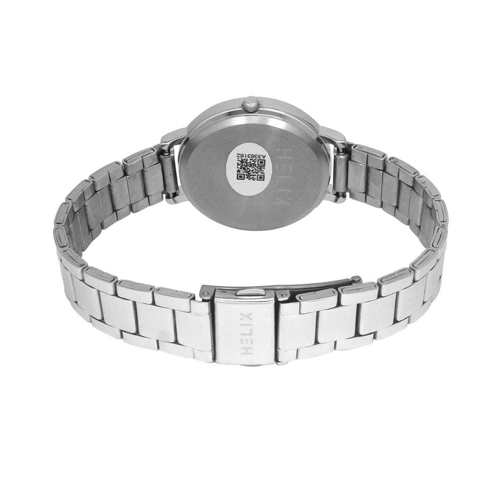 Helix By Timex Blue Round Analog Stainless Steel Watch Women -TW056HL03