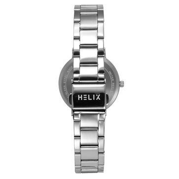 Helix By Timex Blue Round Analog Stainless Steel Watch Women -TW056HL03