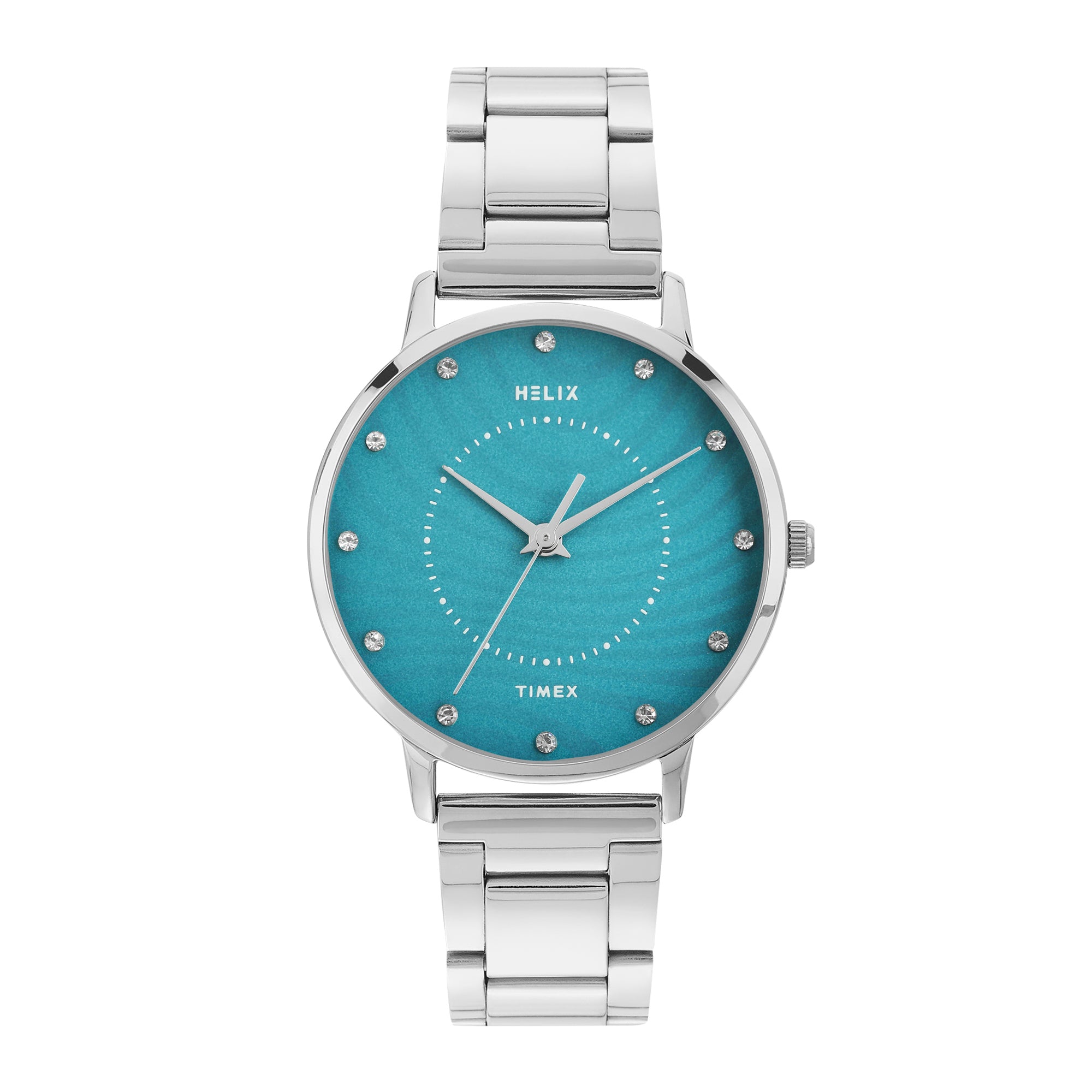 Helix By Timex Round 34mm Blue Dial Analog Women Watch - TW056HL08T
