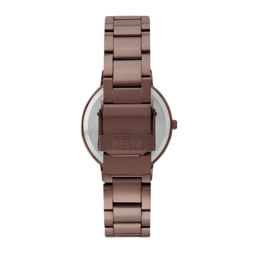 Helix By Timex Round 34mm Brown Dial Analog Women Watch - TW056HL10T