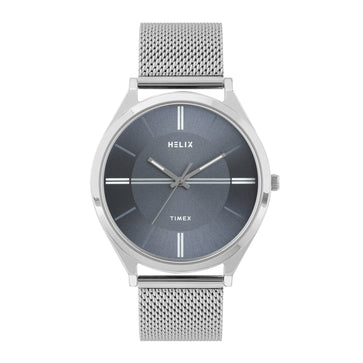 Helix By Timex Round 42mm Blue Dial Analog Men Watch - TW060HG08T