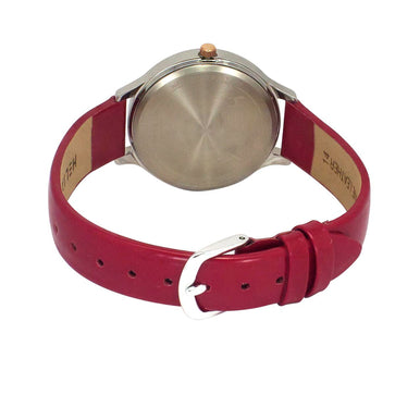 Helix By Timex Red Round Analog Leather Watch Women -TW060HL00T