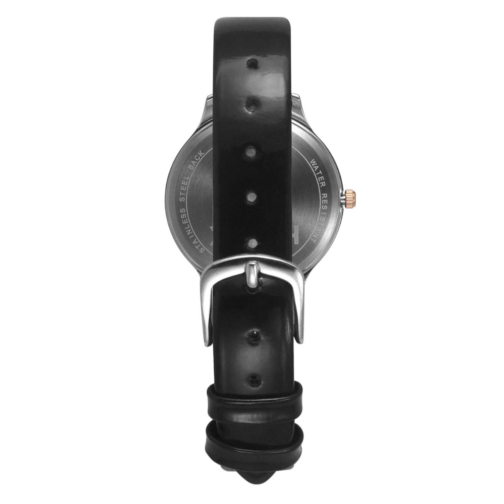 Helix By Timex Silver Round Analog Leather Watch Women -TW060HL01T