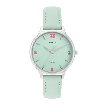 Helix By Timex Round 34mm Blue Dial Analog Women Watch - TW060HL06T