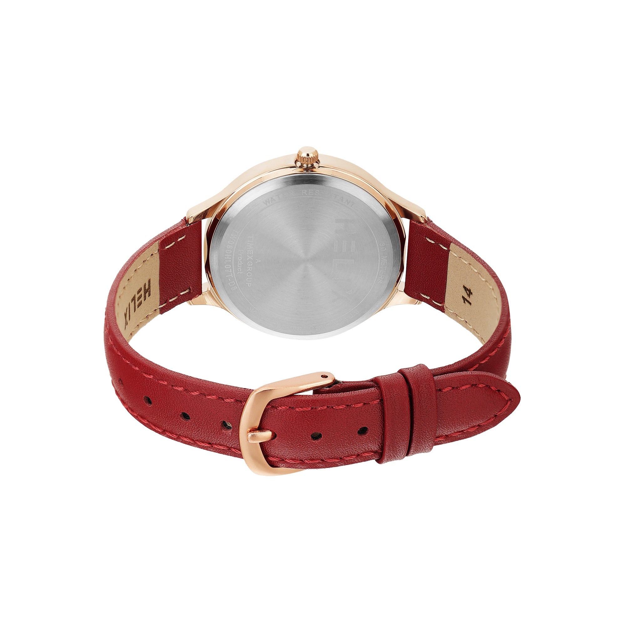 Helix By Timex Round 34mm Red Dial Analog Women Watch - TW060HL07T
