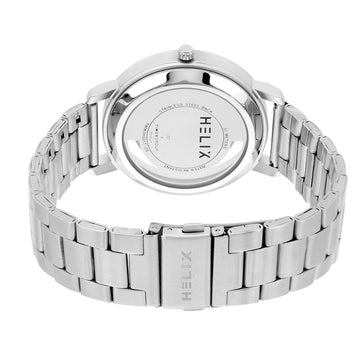 Helix By Timex Round 42mm Silver Dial Analog Men Watch - TW063HG01T
