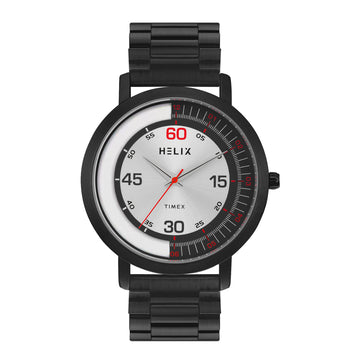 Helix By Timex Round 42mm Silver Dial Analog Men Watch - TW063HG02T