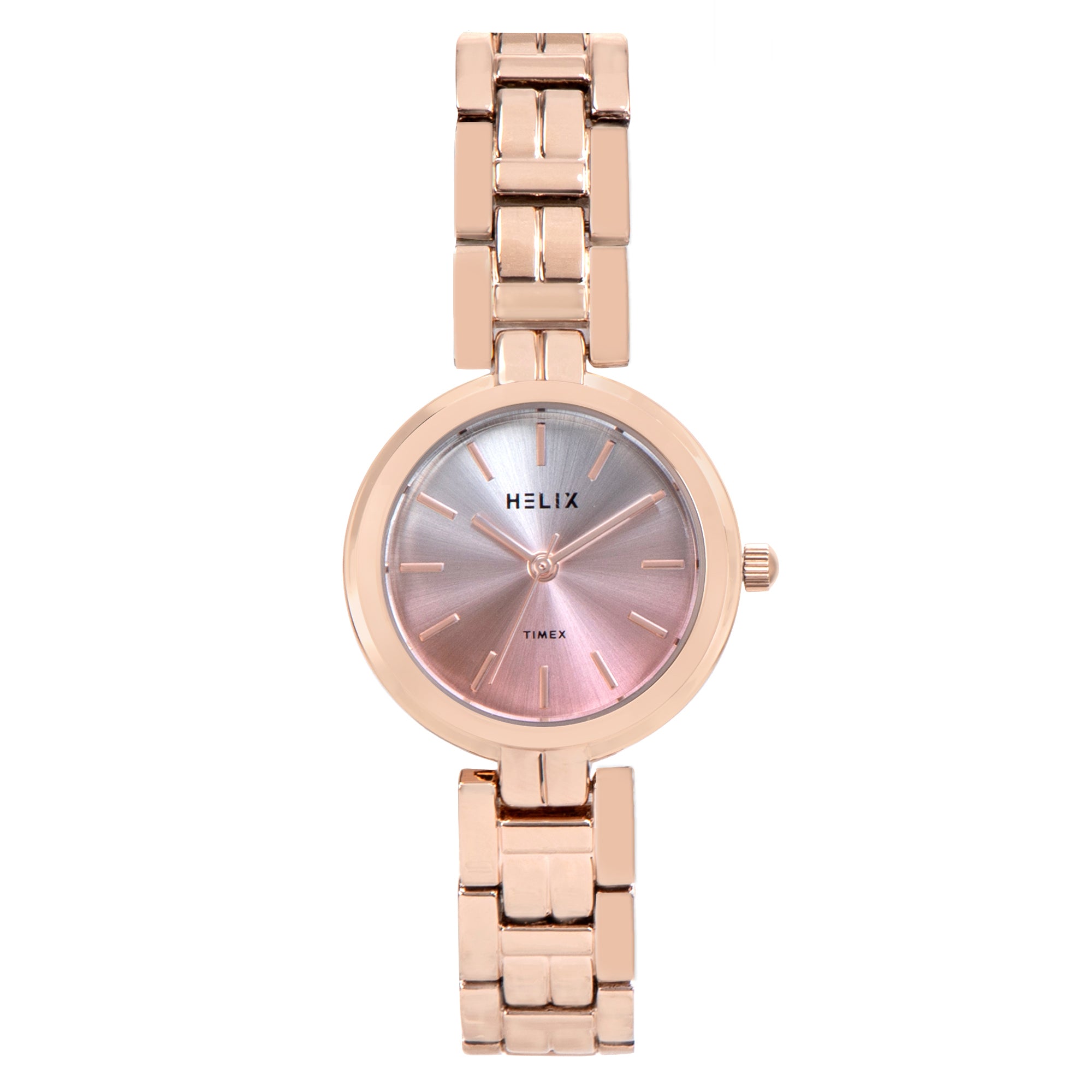 Helix By Timex Round 28mm Pink Dial Analog Women Watch - TW065HL00T