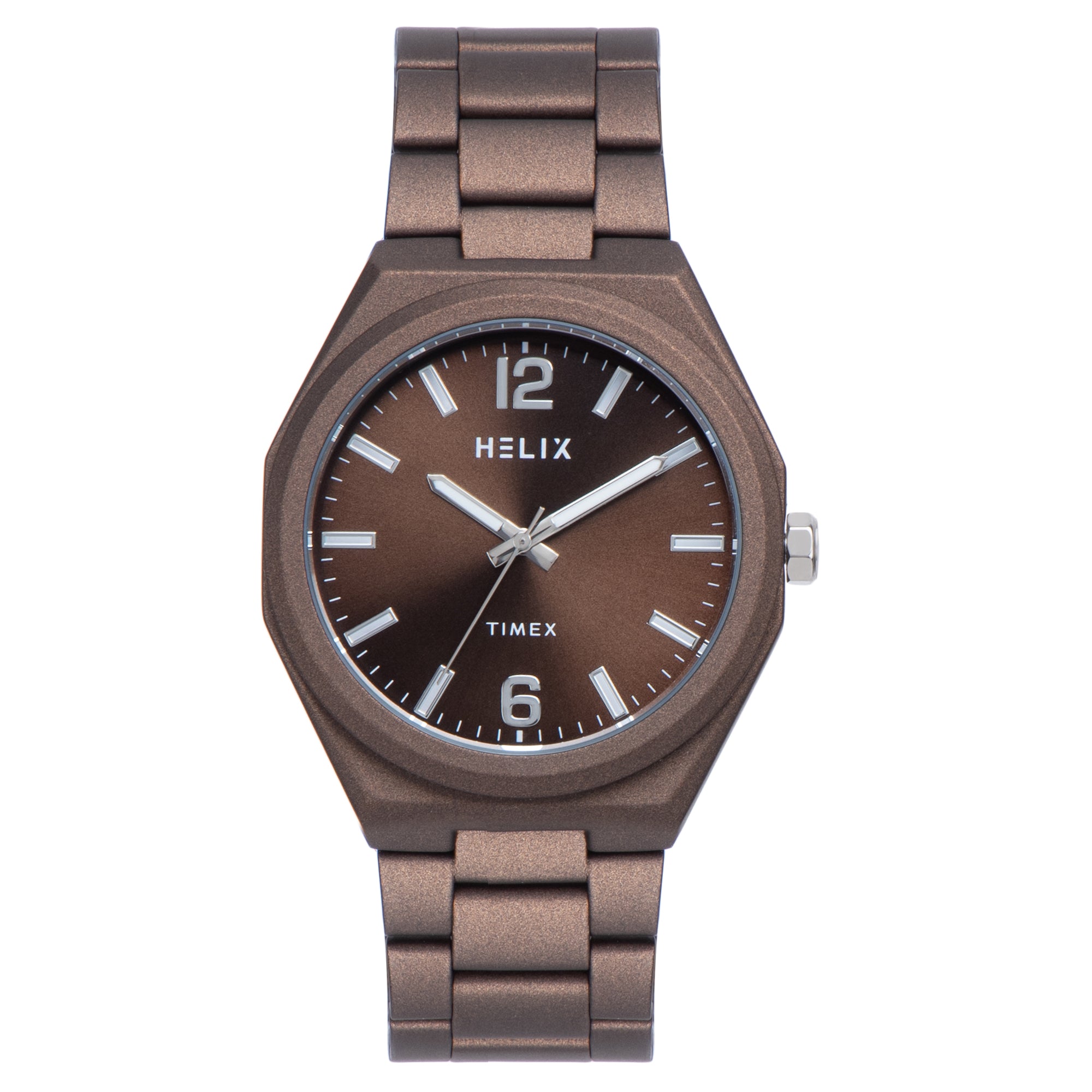 Helix By Timex Round 41mm Brown Dial Analog Men Watch - TW066HG02T