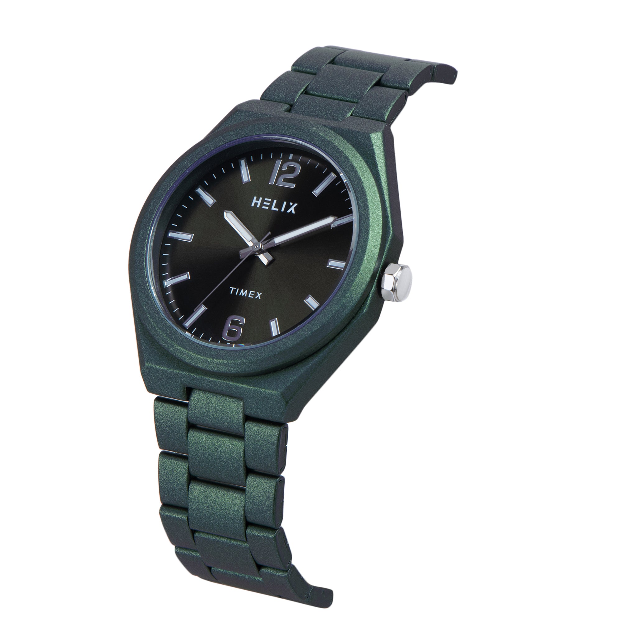 Helix By Timex Round 41mm Green Dial Analog Men Watch - TW066HG03T