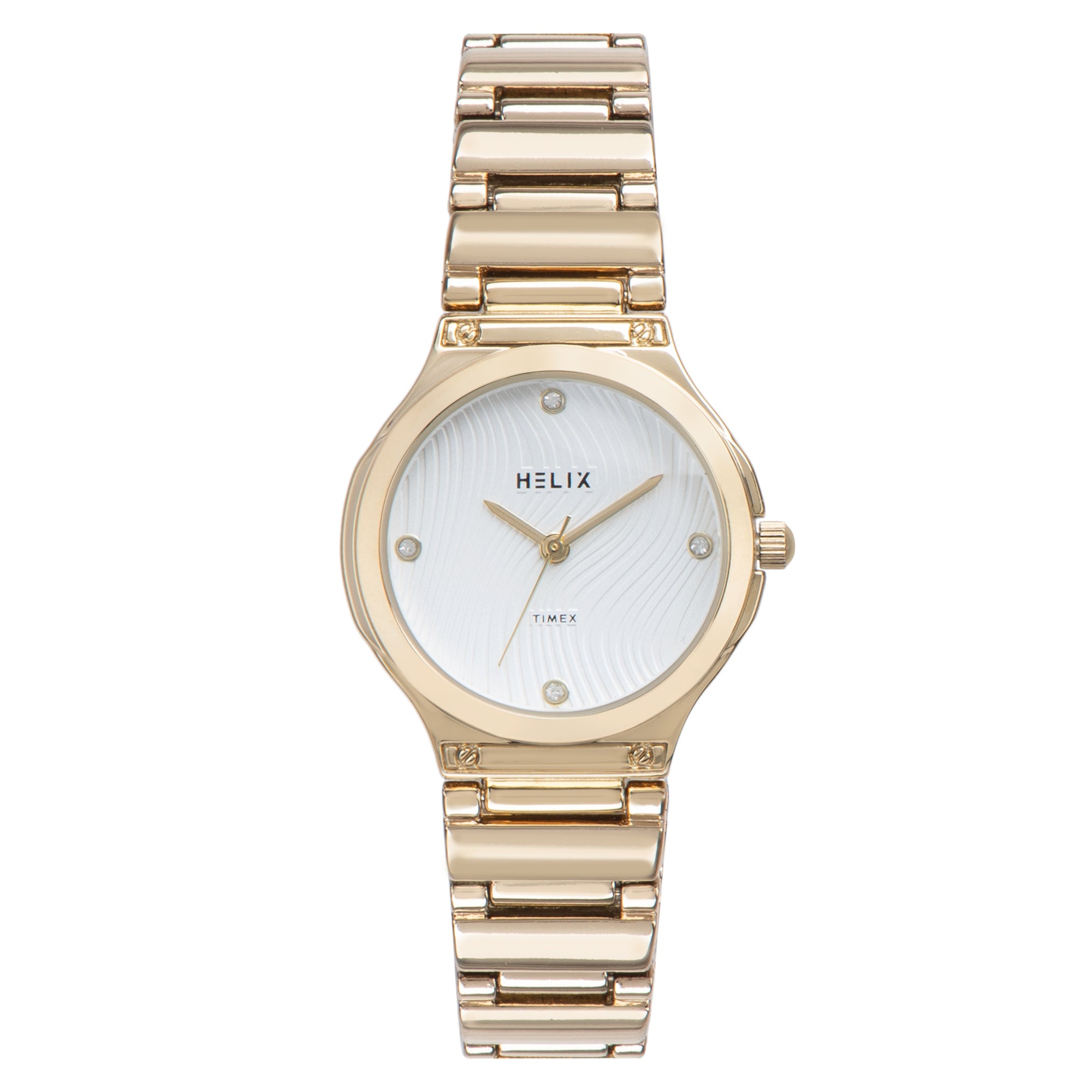 Helix By Timex Round 30mm White Dial Analog Women Watch - TW066HL00T