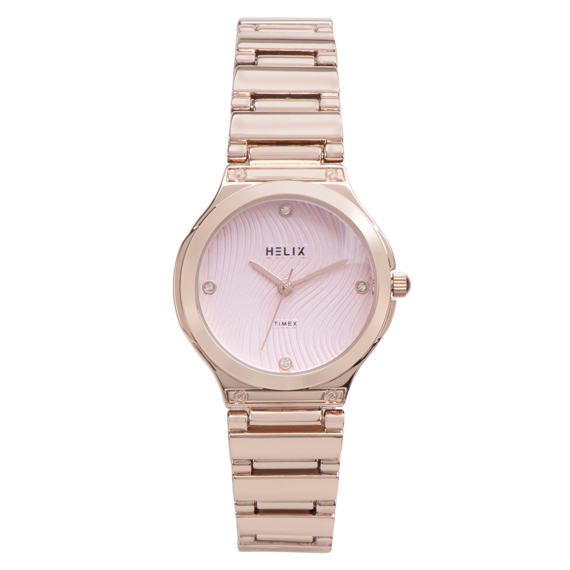 Helix By Timex Round 30mm Pink Dial Analog Women Watch - TW066HL01T
